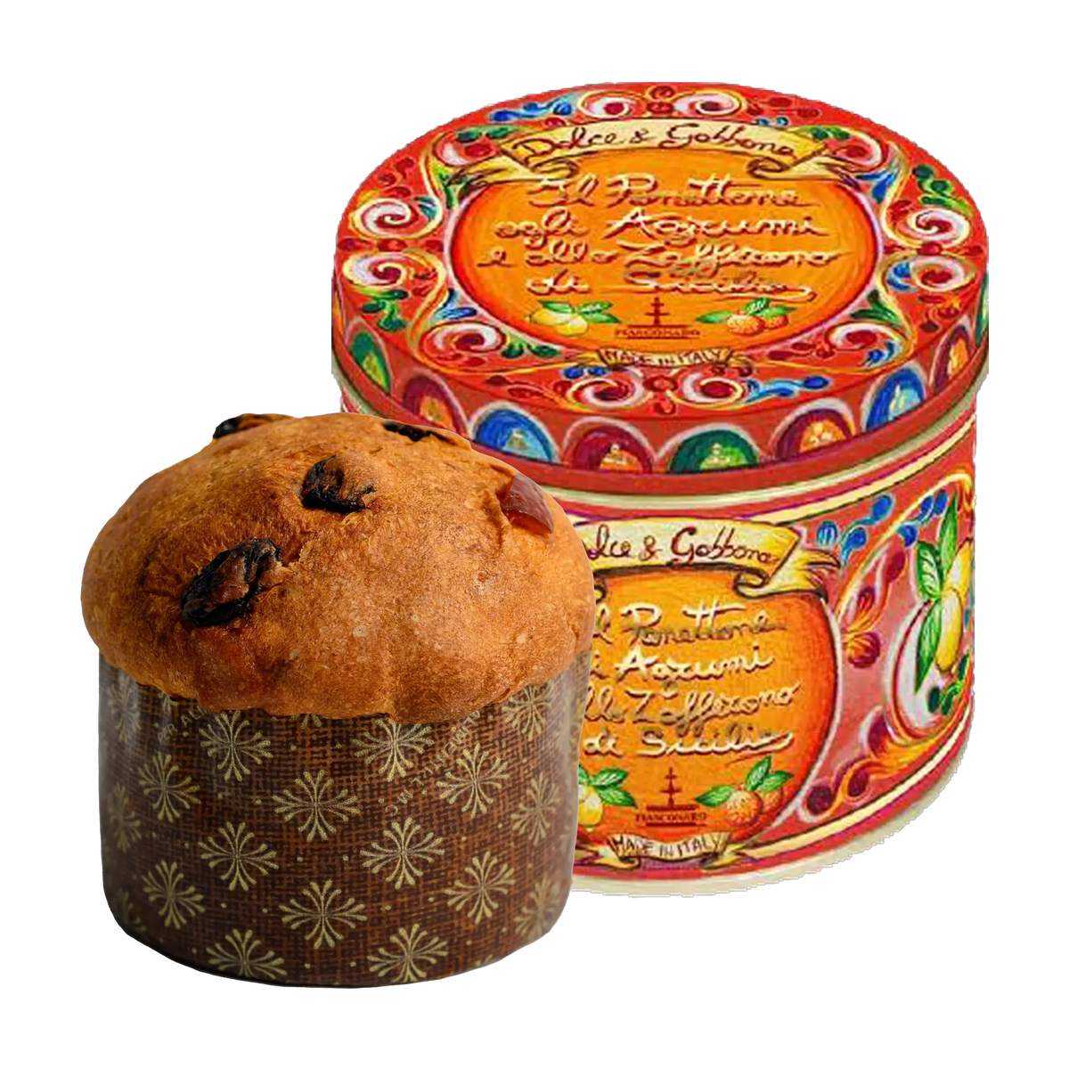 Panettone Zitrus & Safran Dolce & Gabbana Rot von Fiasconaro