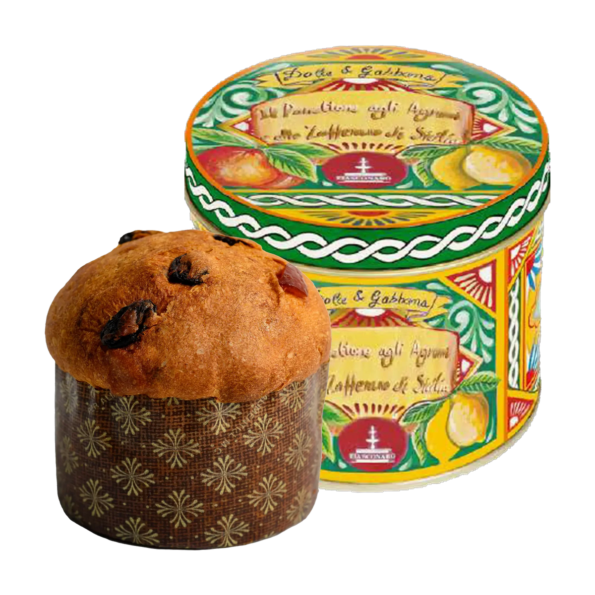 Panettone Zitrus & Safran Dolce & Gabbana Grün von Fiasconaro