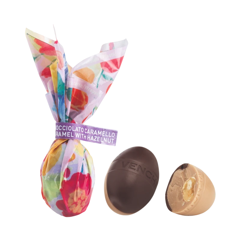 Venchi Schokoladen Ostereier Karamellschokolade und Haselnuss