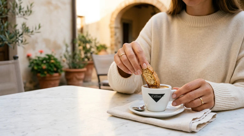 Italienische Kekse mit Cantuccini und Espresso