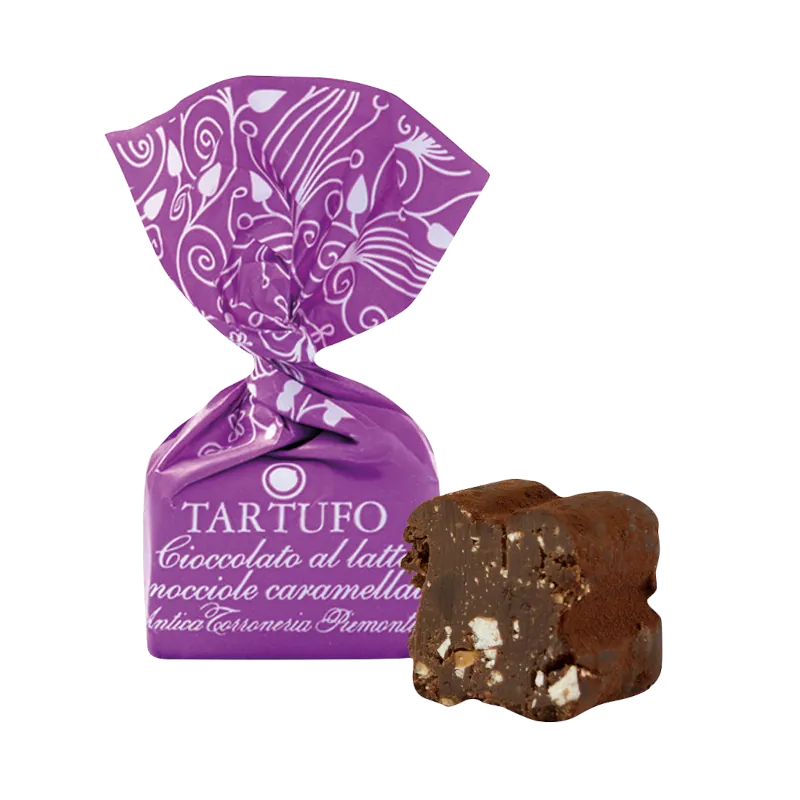 Tartufi dolci Cioccolato al Latte e Nocciole Caramellate