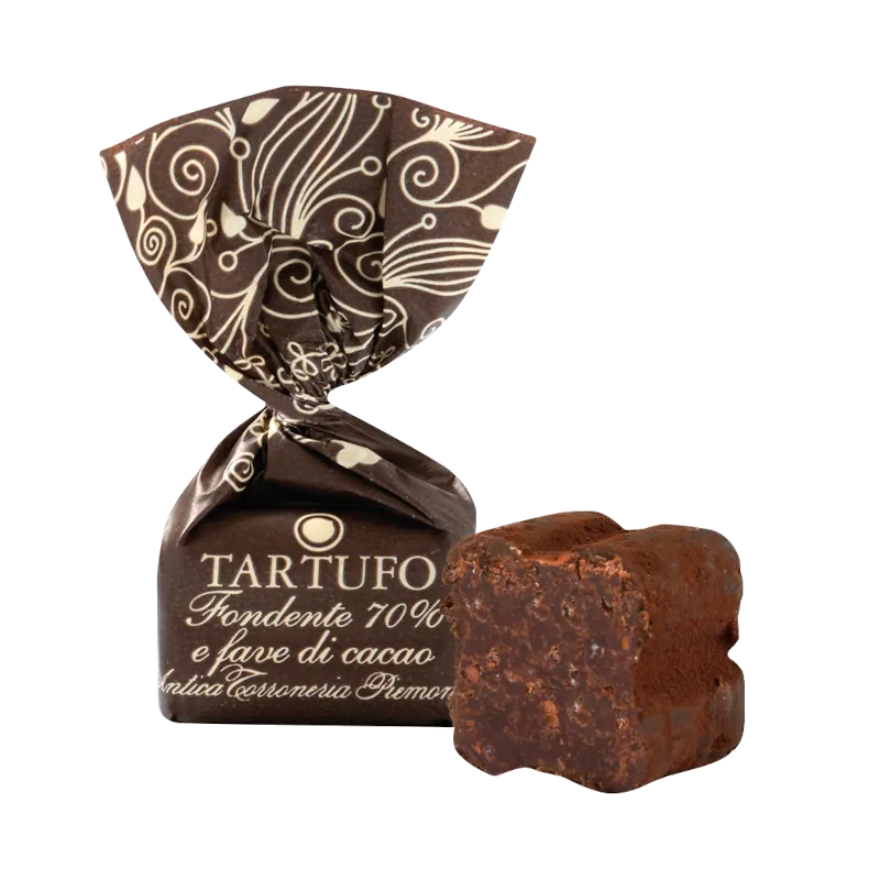 Tartufi Fondente 70% e fave di cacao