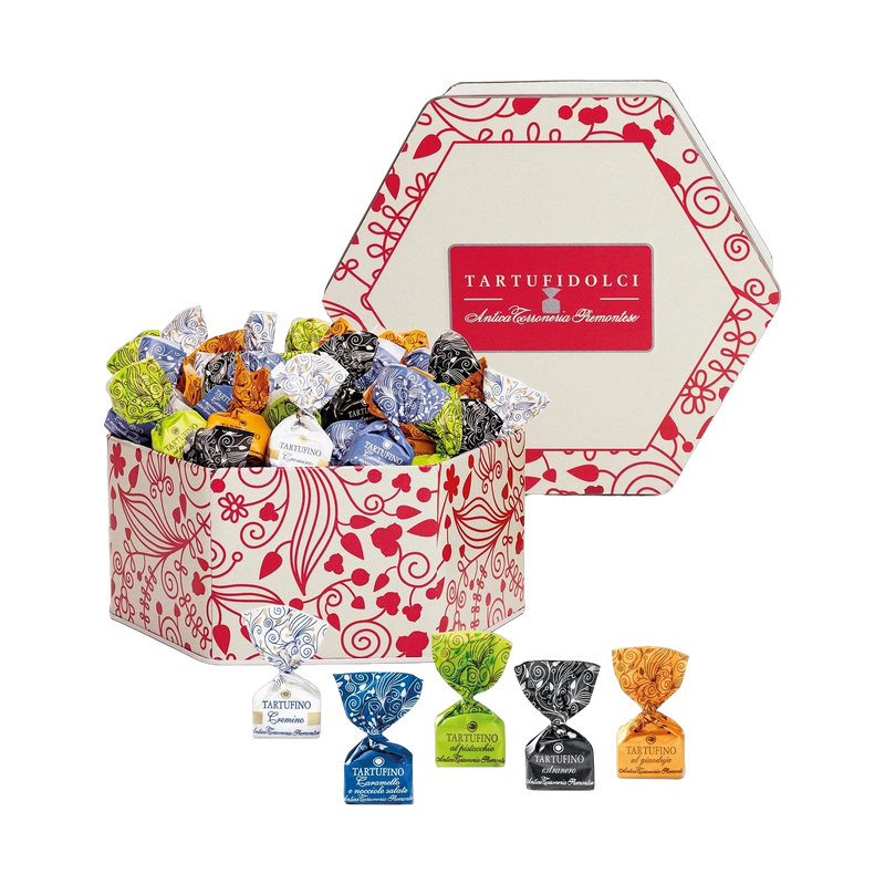 Tartufini Dolci Collection Dose Grande – Geschenkdose mit Tartufi von Antica Torroneria Piemontese