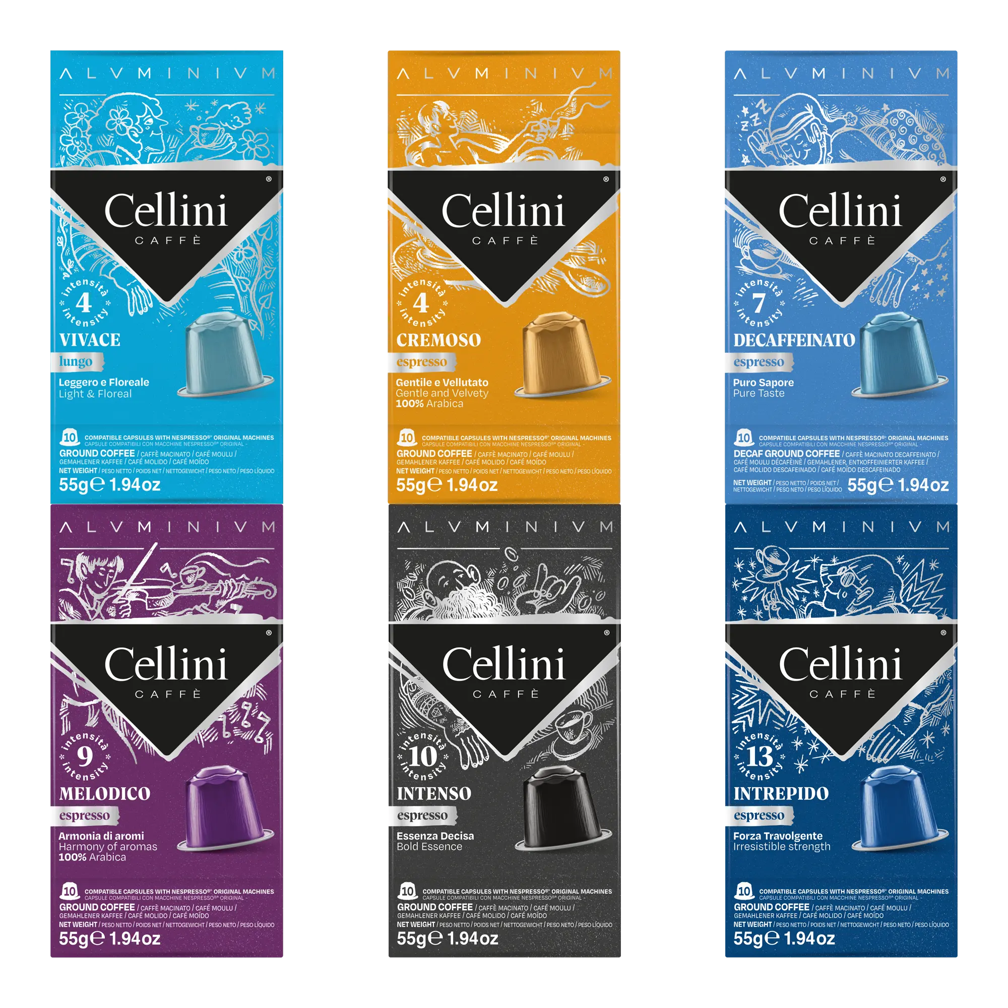 Kaffeekapseln Probierset 60 Kapseln