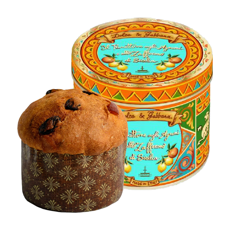 Panettone Zitrus & Safran Dolce & Gabbana Türkis von Fiasconaro