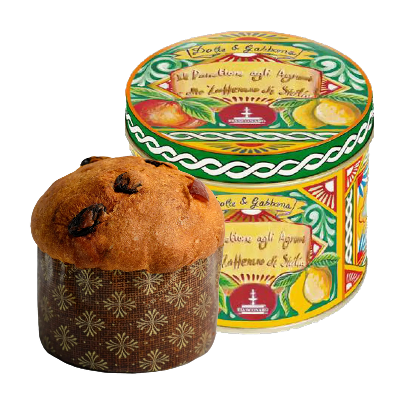 Panettone Zitrus & Safran Dolce & Gabbana Grün von Fiasconaro