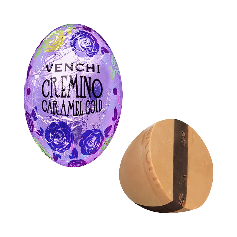 Venchi Schokoladen Ostereier Cremino Caramel Gold