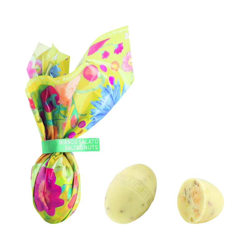 Venchi weisse Schokoladen Ostereier mit Piemont Haselnuss