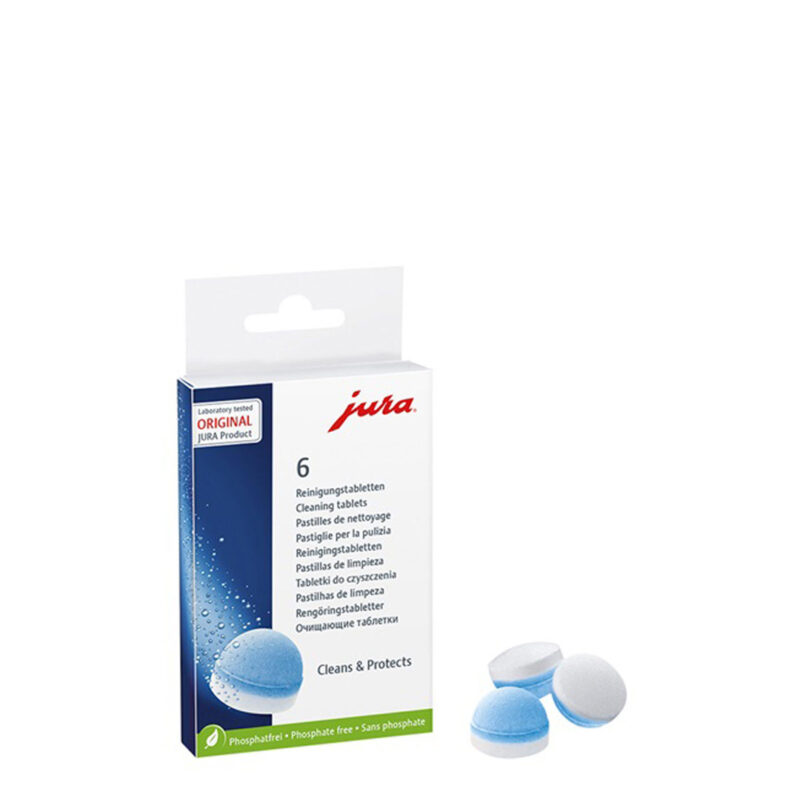 JURA 3-Phasen Reinigungstabletten Packung mit 6 Tabletten für Reinigung und Schutz